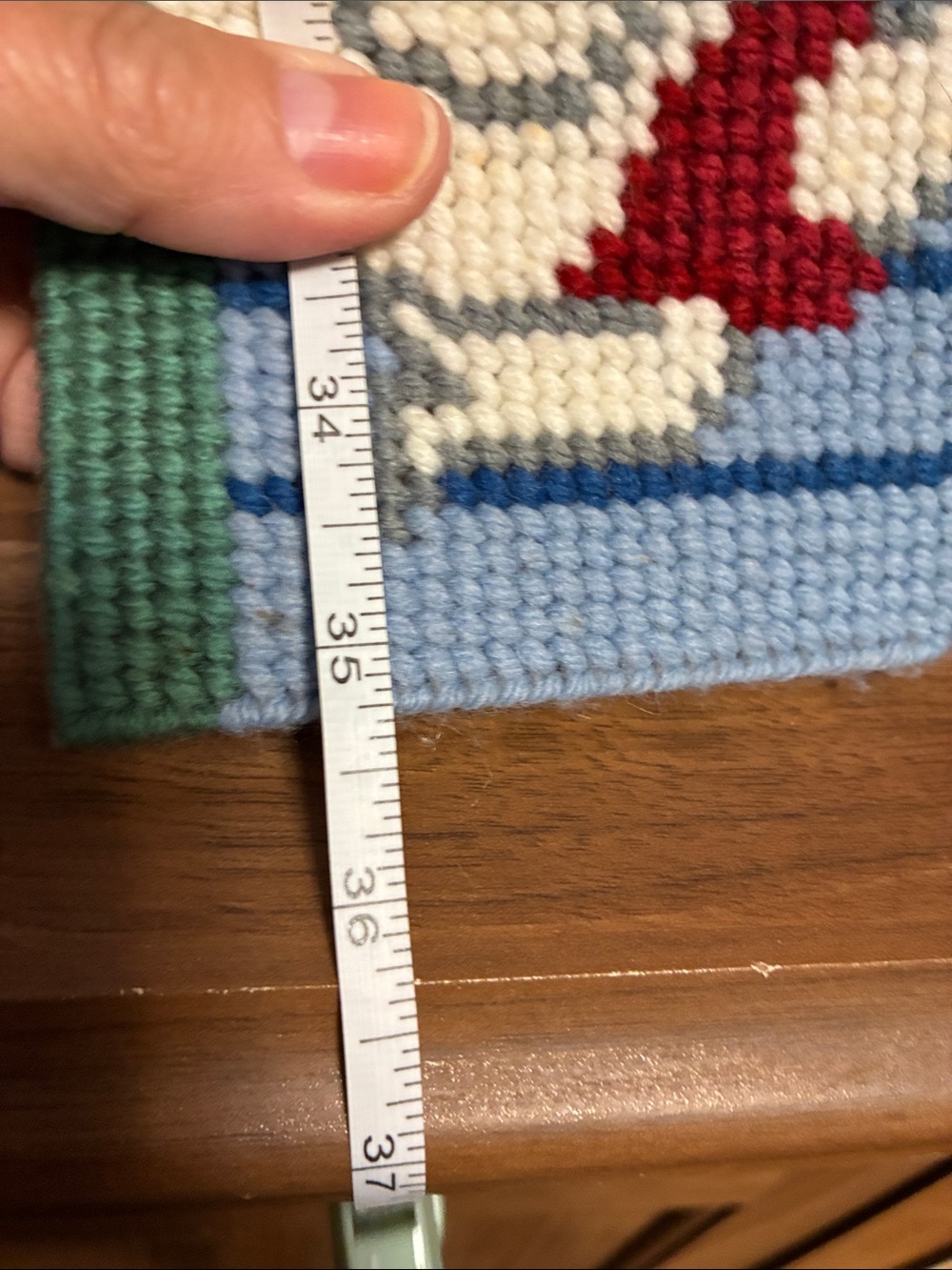 Grandma Core plastic canvas ducks Border Trim in Blue and White 35” long 5” tall - Picture 8 of 9